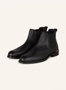 Botki damskie - Tommy Hilfiger Botki Chelsea Core schwarz - grafika 1