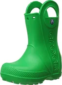 Buty dla dziewczynek - Crocs Dziecięce buty dziecięce Handle It Rain Boot, Grass Green, 25/26 EU - miniaturka - grafika 1