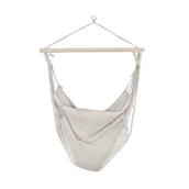Hamaki - vidaXL vidaXL Fotel hamakowy biały z bawełny - miniaturka - grafika 1
