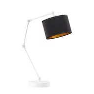 Lampy stojące - Nowoczesna Lampka Nocna Z Regulacją Asmara Velur, Czarny Ze Złotym Wnętrzem - miniaturka - grafika 1