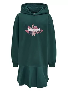 Sukienki i spódniczki dla dziewczynek - Hummel Sukienka dresowa "Saga" w kolorze zielonym - grafika 1