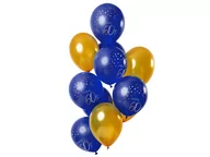 Urodziny dziecka - Folat Zestaw balonów Happy 60th granatowo-złoty - 30 cm - 12 szt. F66660 - miniaturka - grafika 1