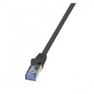 Patchcordy - LogiLink Kabel sieciowy CQ4033S CAT 7 S/FTP AWG 26/7 RJ45 1 m Czarny - miniaturka - grafika 1