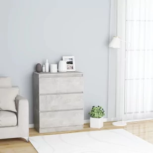 vidaXL Komoda, szarość betonu, 60x35x76 cm, płyta wiórowa - Komody - miniaturka - grafika 1
