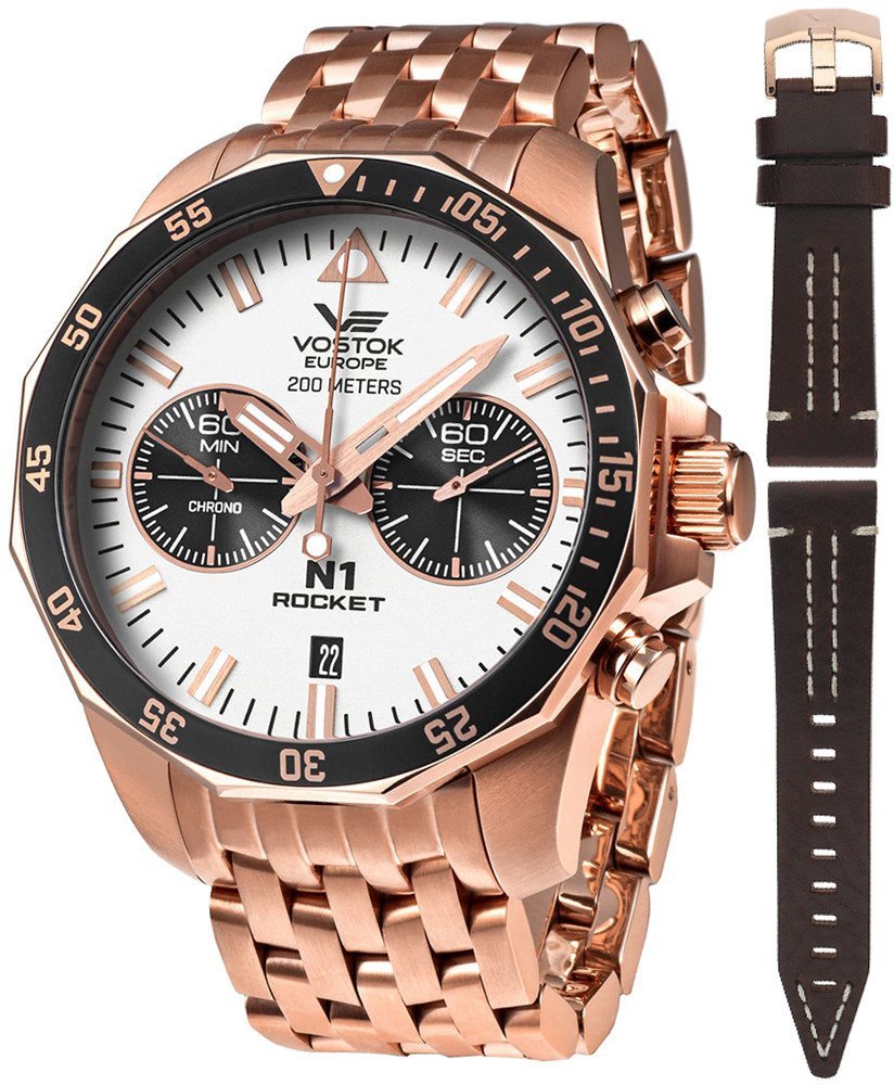 Zegarek Vostok Europe Zegarek męski Vostok Europe 6S21-225B619B różowe złoto