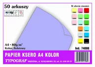 Papier do drukarek - Papier kolorowy ksero Typograf A4 80 g fioletowy - miniaturka - grafika 1