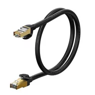 Kable miedziane - Kabel sieciowy Baseus Ethernet RJ45, 10Gbps, 1m (czarny) - miniaturka - grafika 1
