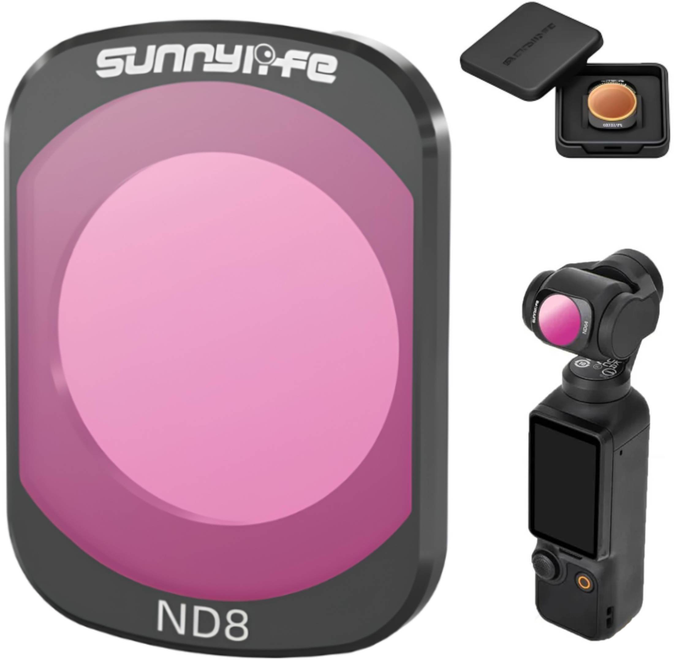 Filtr SunnyLife FILTR SZARY OCHRONNY ND8 DO DJI OSMO POCKET 3 MAGNETYCZNY + ETUI
