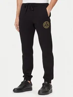 Spodnie sportowe męskie - Versace Jeans Couture Spodnie dresowe 79GAAT00 CF01T Czarny Regular Fit - miniaturka - grafika 1