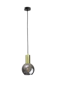 KET Skandynawska LAMPA wisząca KET1242 loftowa OPRAWA szklany ZWIS kula czarna złota KET1242 - Lampy sufitowe - miniaturka - grafika 1