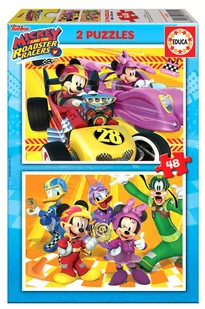 G3 Puzzle 2x48 Myszka Miki i raźni rajdowcy Nowa - Puzzle - miniaturka - grafika 1