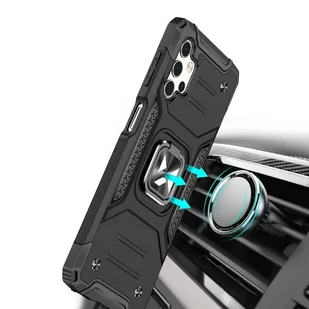 Wozinsky Ring Armor pancerne hybrydowe etui pokrowiec + magnetyczny uchwyt Samsung Galaxy A32 4G czarny - Etui i futerały do telefonów - miniaturka - grafika 6