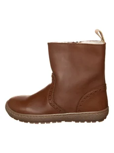kmins Skórzane botki zimowe w kolorze brązowym - Botki damskie - miniaturka - grafika 1