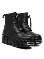 Glany damskie - NEW ROCK Glany M-WALL083CCT-S9 Czarny - miniaturka - grafika 1