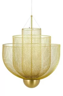 KingHome Lampa wisząca ILLUSION XL 90 złota LED metal MD8167-XL - Lampy sufitowe - miniaturka - grafika 1