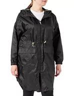 Kurtki damskie - Urban Classics Damska kurtka damska przezroczysta Light Parka, Black/Electriclime, S - miniaturka - grafika 1