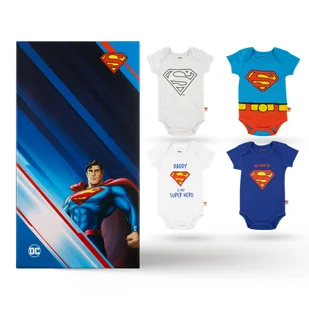 Zestaw 4x Body niemowlęce Warner Bros Superman -62-68 - Body dla niemowląt - miniaturka - grafika 1