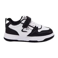 Buty dla dziewczynek - Lekkie Sneakersy Dziecięce Big Star RR374052 Biało-Czarne białe - miniaturka - grafika 1