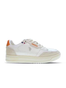 U.S. Polo Assn. Sneakersy w kolorze biało-beżowo-pomarańczowym - Trampki męskie - miniaturka - grafika 1