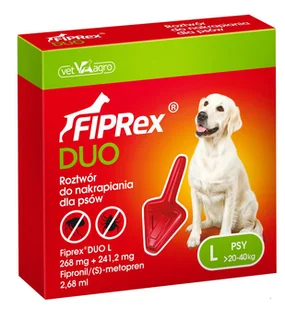 Vet-agro Fiprex Duo L Roztwór Na Pchły I Kleszcze Dla Dużych Psów 268 mg + 241,2 mg - Artykuły przeciw pasożytom - miniaturka - grafika 2