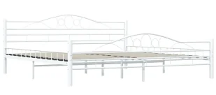 Białe loftowe łózko metalowe 180x200 cm Atrosa 4X - Łóżka - miniaturka - grafika 1