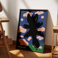 Obrazy i zdjęcia na płótnie - Plakat Kot balonem - miniaturka - grafika 1