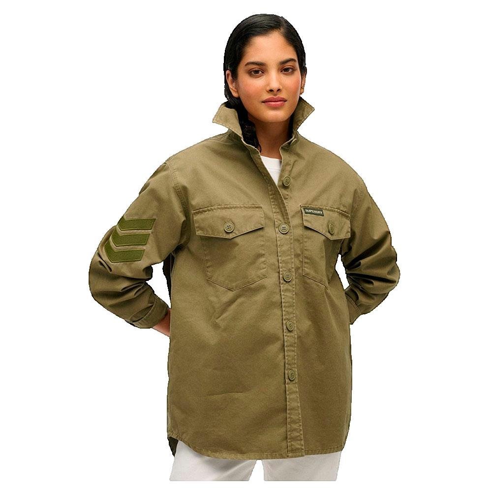 Superdry Military Emb Oversized Koszula Damska z Długim Rękawem