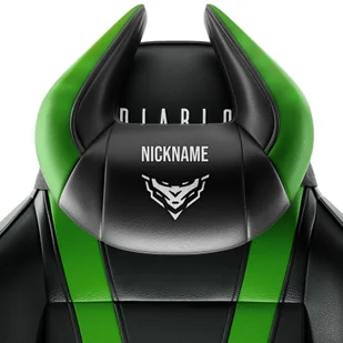 Poduszka zagłówek Diablo X-Horn ze spersonalizowanym haftem, czarno-zielona - Gadżety dla graczy - miniaturka - grafika 1