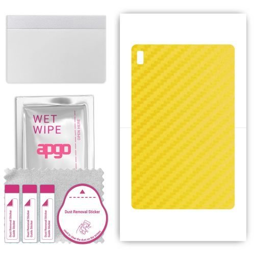 folia naklejka skórka strukturalna na TYŁ do Acer Sospiro AS10LXPro - Carbon Żółty - apgo SKINS