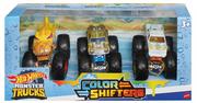 Samochody i pojazdy dla dzieci - Mattel, Hot Wheels, Pojazdy Monster Truck 1:64 Color Shifters 3-pak - miniaturka - grafika 1