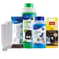 Akcesoria i części do ekspresów do kawy - Zestaw do Ekspresu Melitta Filtr AL-TES46 2szt, Latteo 250ml, Tabletki czyszczące Melitta Perfect Clean 4szt, Verde 500ml - miniaturka - grafika 1