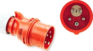 PCE Wtyk przenośny zwrotnica faz 16A 5P 7015-6 PCE - Gniazdka elektryczne - miniaturka - grafika 1