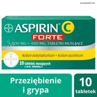 Suplementy diety - Bayer ASPIRIN C FORTE 10 tabletek musujących - miniaturka - grafika 1