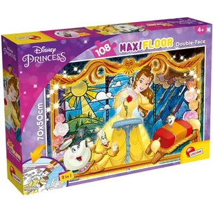 Lisciani Disney. Puzzle dwustronne Maxi 108 el. - - Puzzle - miniaturka - grafika 1