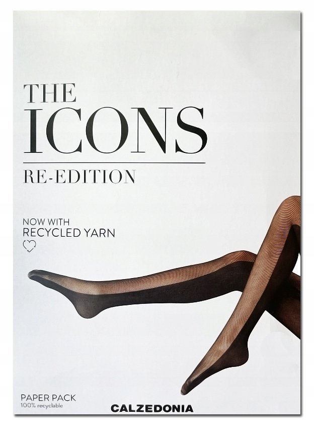 Rajstopy kabaretki Calzedonia Fashion Tights 30den czarny Nero rozmiar 3/4