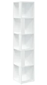 Regały - Narożny Regał Biały Otwarty Z Półkami R2-N17 - miniaturka - grafika 1