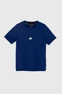 Koszulki dla chłopców - adidas t-shirt dziecięcy kolor granatowy z nadrukiem - miniaturka - grafika 1