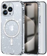 Etui i futerały do telefonów - Etui do Apple iPhone 15 Pro BROKATOWE do MagSafe CLEAR CASE Szkło na ekran - miniaturka - grafika 1