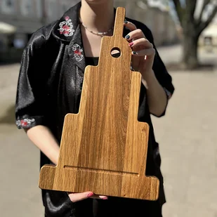 Drewniana Deska Pałac Kultury Dąb - Deski do krojenia - miniaturka - grafika 1