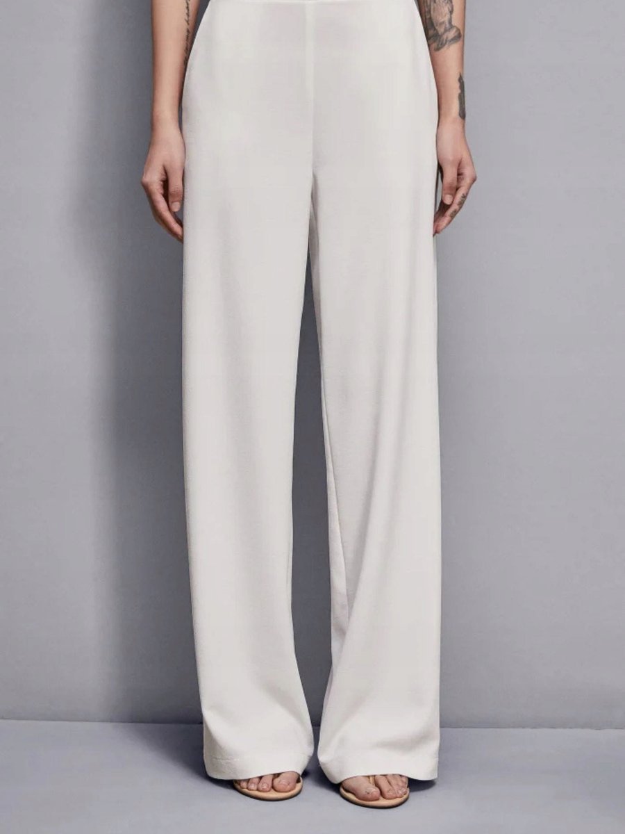 Spodnie damskie Patrizia Pepe 2P1602 A411 biały - Pants: 42