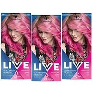 Farby do włosów i szampony koloryzujące - Schwarzkopf Live Ultra Brights or Pastel Farba do włosów 2w1 półtrwała do 15 myć 093 Szokujący Róż, trójpak (3x142 ml) - miniaturka - grafika 1