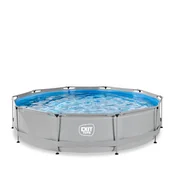 Baseny ogrodowe - Exit Basen ogrodowy stelażowy 360x76 cm - Szary - miniaturka - grafika 1