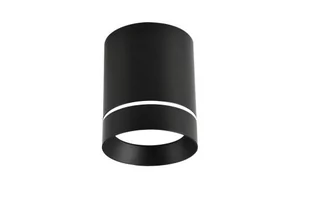 Candellux TUBA LED Czarna wys.10,2cm, śr.7,9cm. GU10 Downlight 2282787 2282787 - Lampy sufitowe - miniaturka - grafika 1