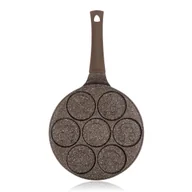 Patelnie - Banquet Patelnia do racuchów z powierzchnią nieprzywierającą Granite Brown Smile, 26 cm - miniaturka - grafika 1