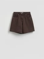 Spodenki damskie - Reserved - Jeansowe bermudy - dark grey jeans - miniaturka - grafika 1
