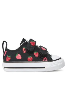 Converse Trampki Chuck Taylor All Star Strawberries Easy-On A14929C Czarny - Buty dla dziewczynek - miniaturka - grafika 1