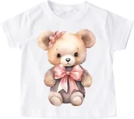 Koszulki dla dziewczynek - koszulka dla dziewczynki z misiek wzór misiek2 - miniaturka - grafika 1
