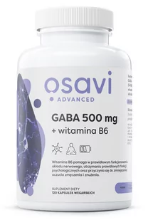 Osavi - GABA 500mg + Witamina B6, 120 vkaps - Witaminy i minerały - miniaturka - grafika 1