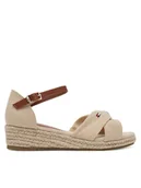 Buty dla dziewczynek - Tommy Hilfiger Espadryle T3A7-33801-0048 M Beżowy - miniaturka - grafika 1