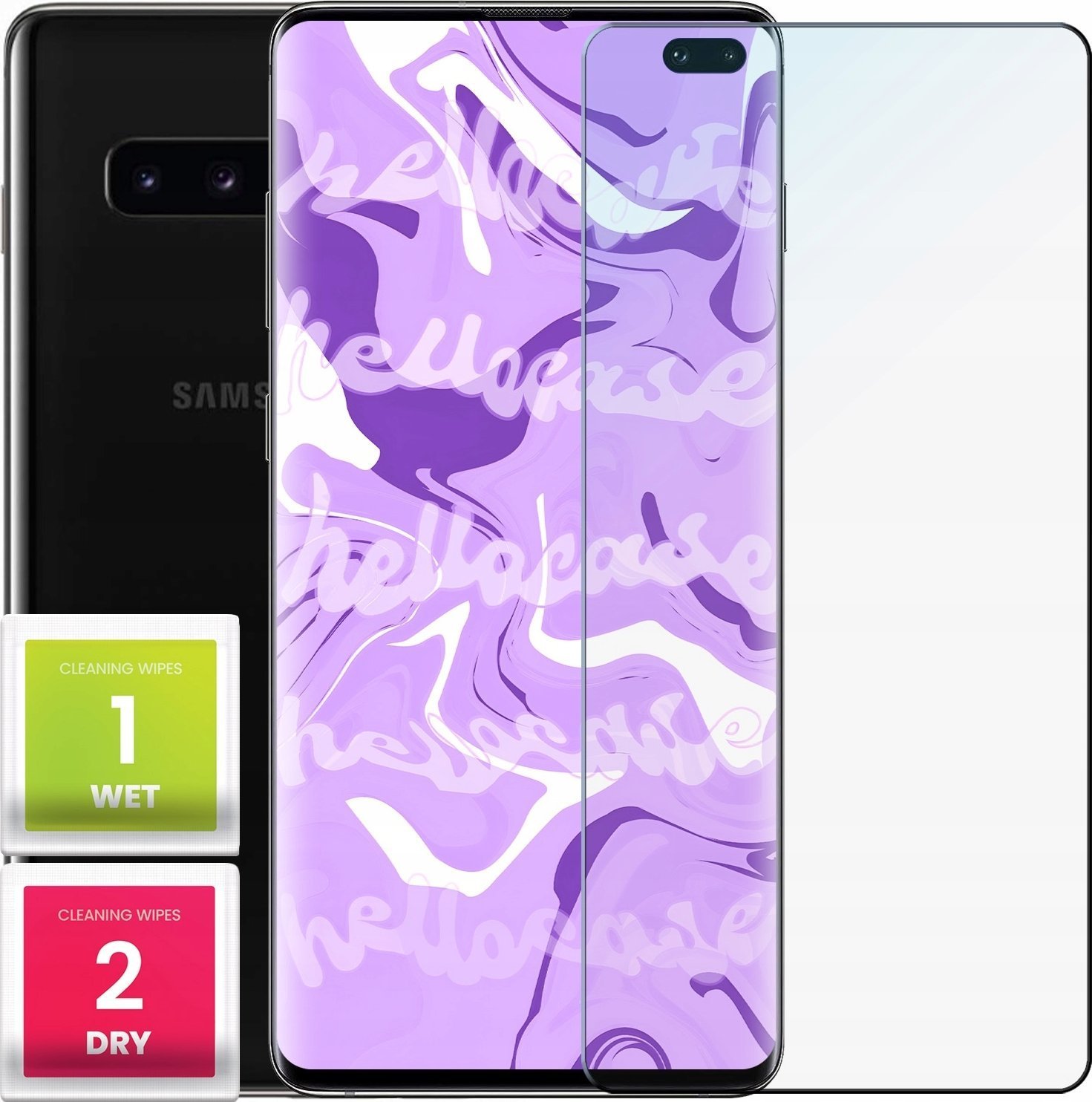 Hello Case Szkło Hartowane do Samsung Galaxy S10 szybka 9H, płaskie 2.5D, elastyczne